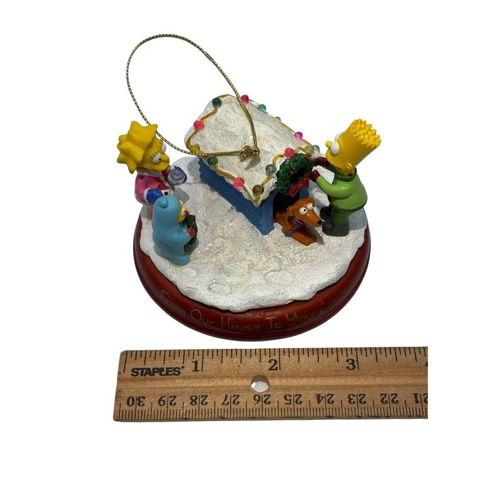 2004 Simpsons Bradford Christmas Ornament Illuminated 